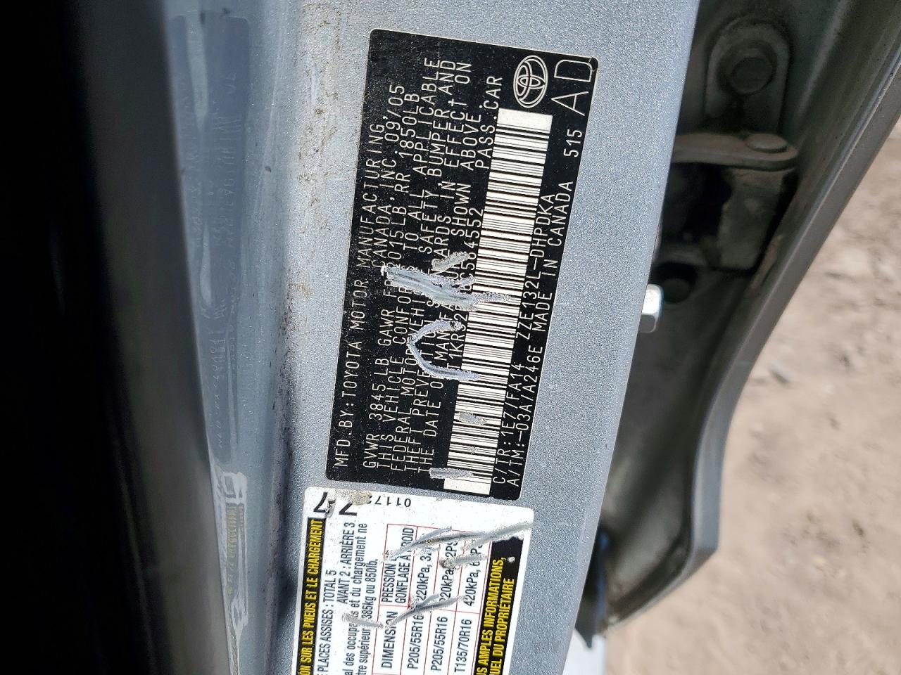 2006 Toyota Corolla Matrix Xr Silver vin: 2T1KR32E86C564552