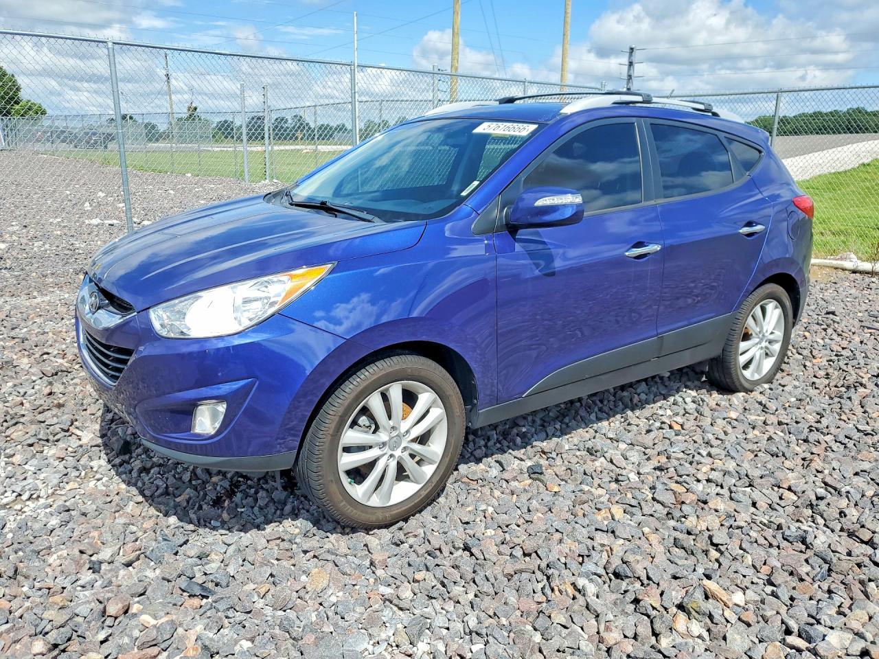 2013 Hyundai Tucson Limited Blue vin: KM8JUCAC2DU581823