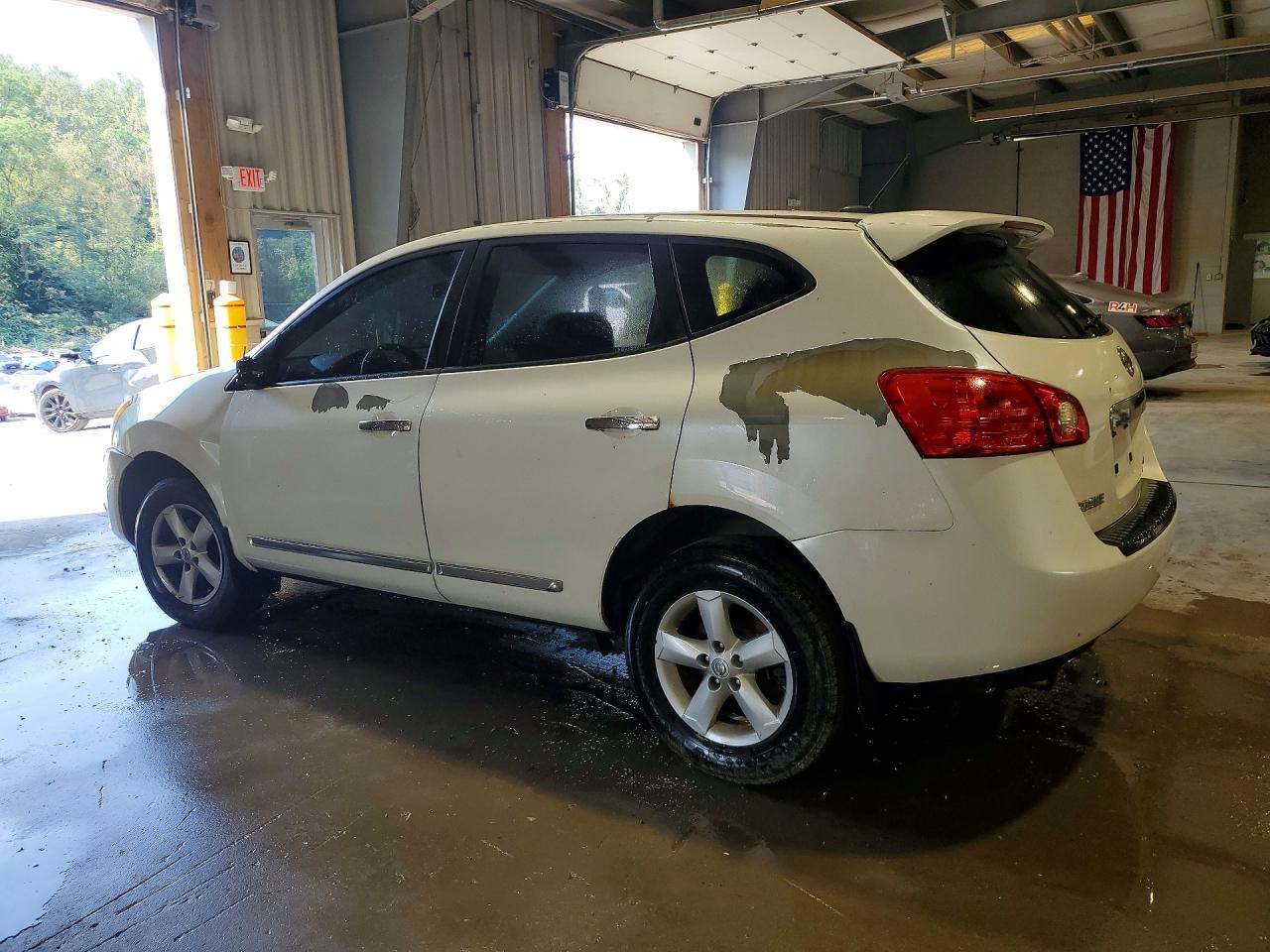 2013 Nissan Rogue S White vin: JN8AS5MV4DW654704