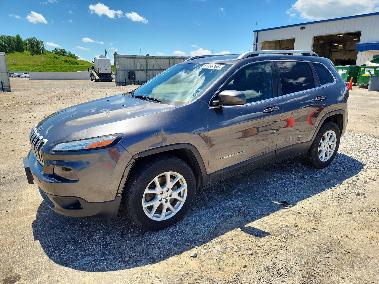 2015 Jeep Cherokee Latitude Gray vin: 1C4PJMCS9FW686352