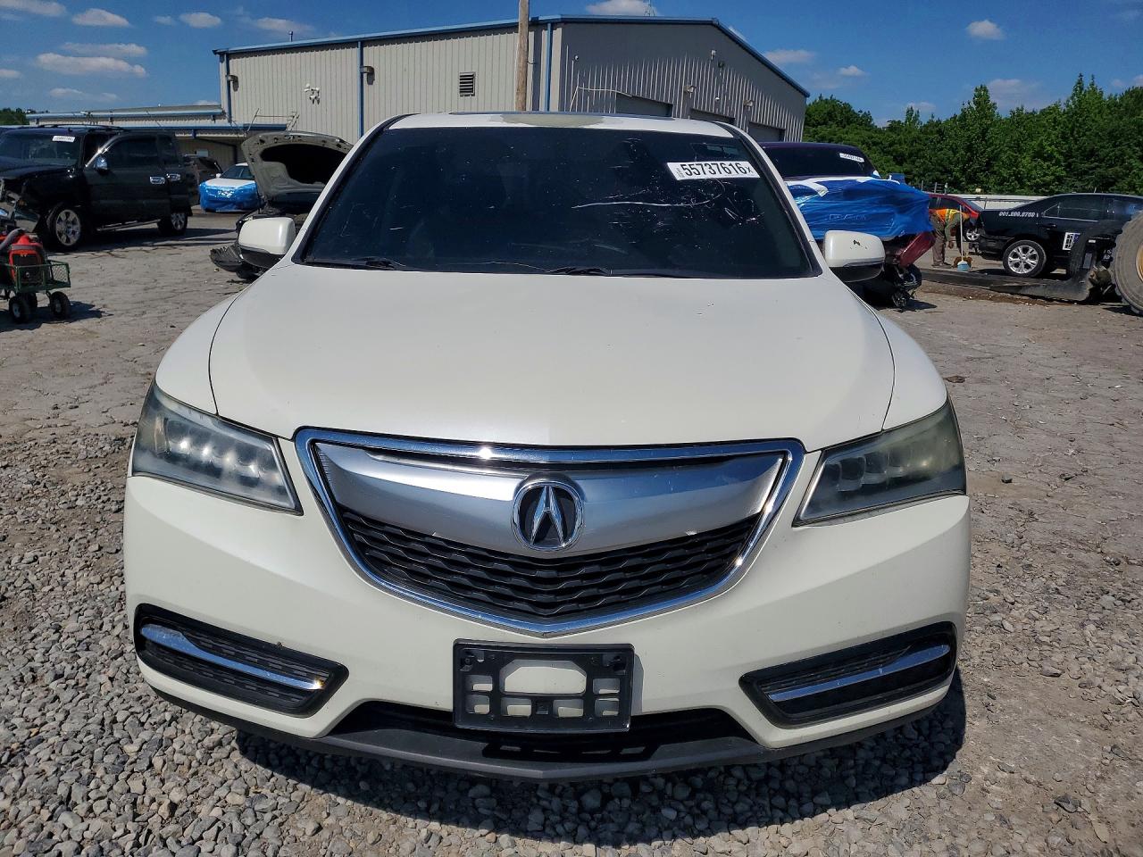 2014 Acura Mdx White vin: 5FRYD3H23EB003626