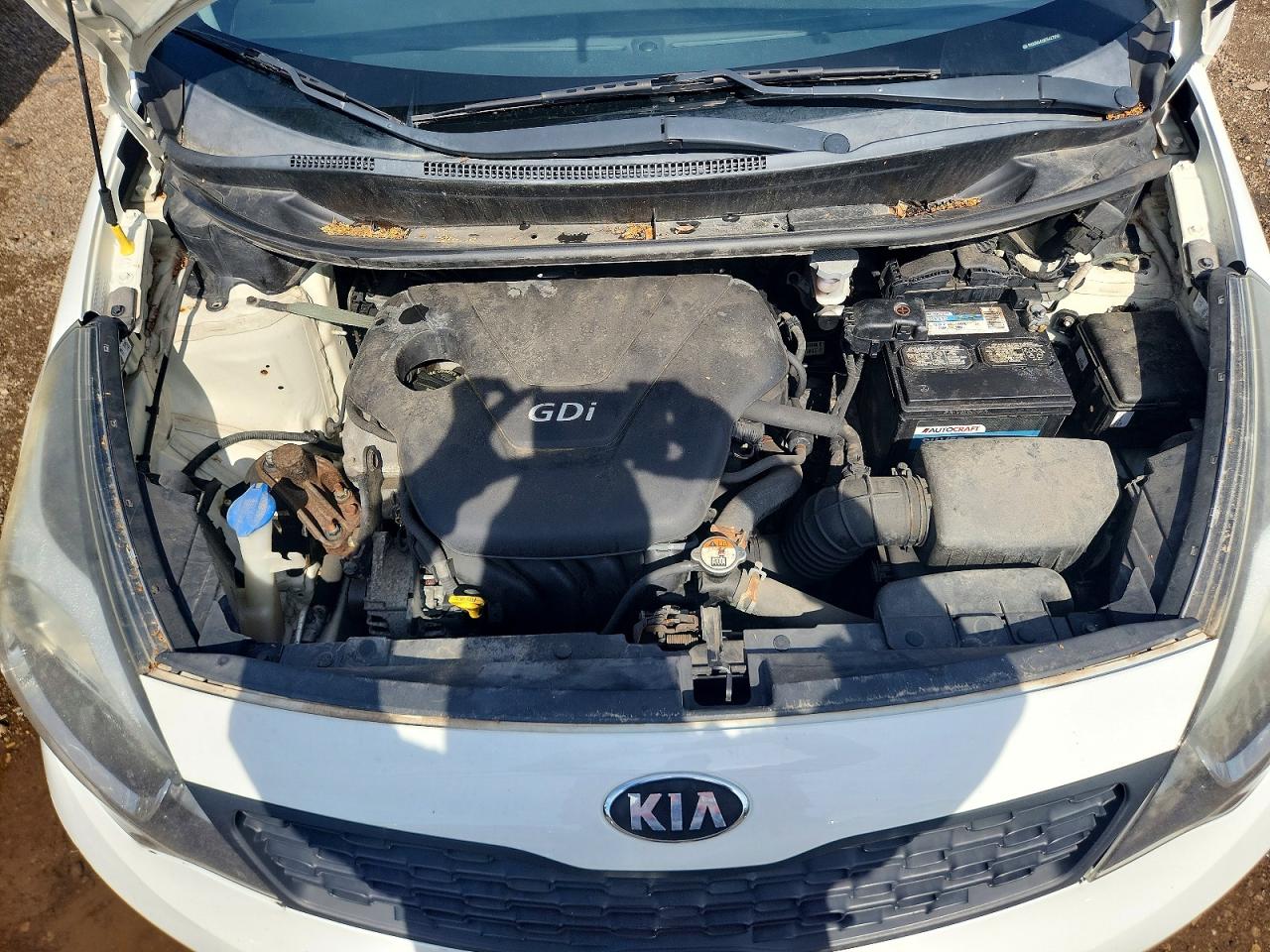 2015 Kia Rio Lx White vin: KNADM4A3XF6427050