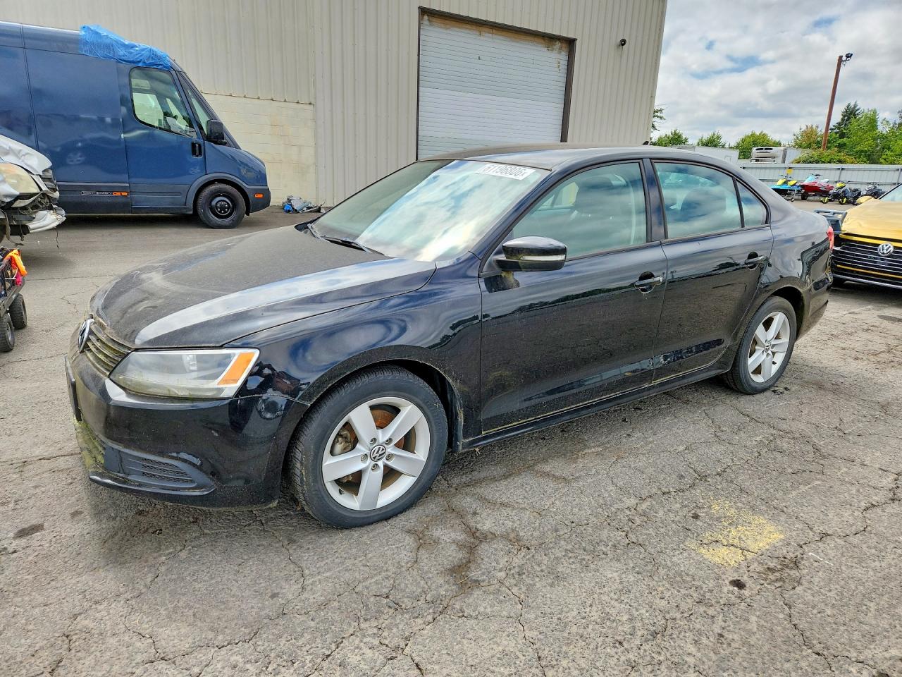 2012 Volkswagen Jetta Tdi Black vin: 3VWLL7AJ0CM364146