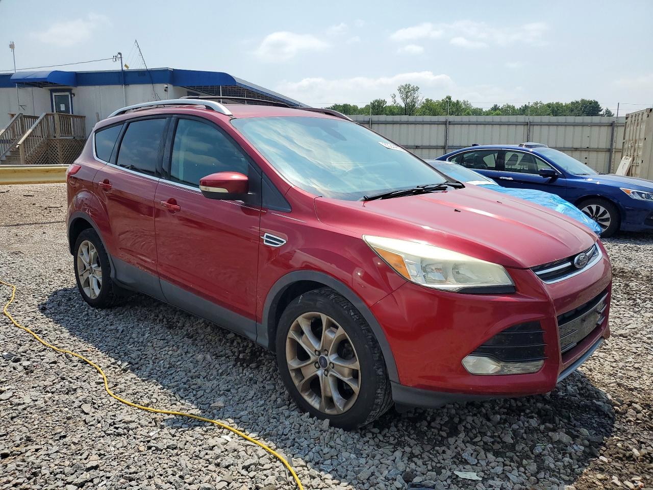 2014 Ford Escape Titanium Red vin: 1FMCU9JX0EUB53328