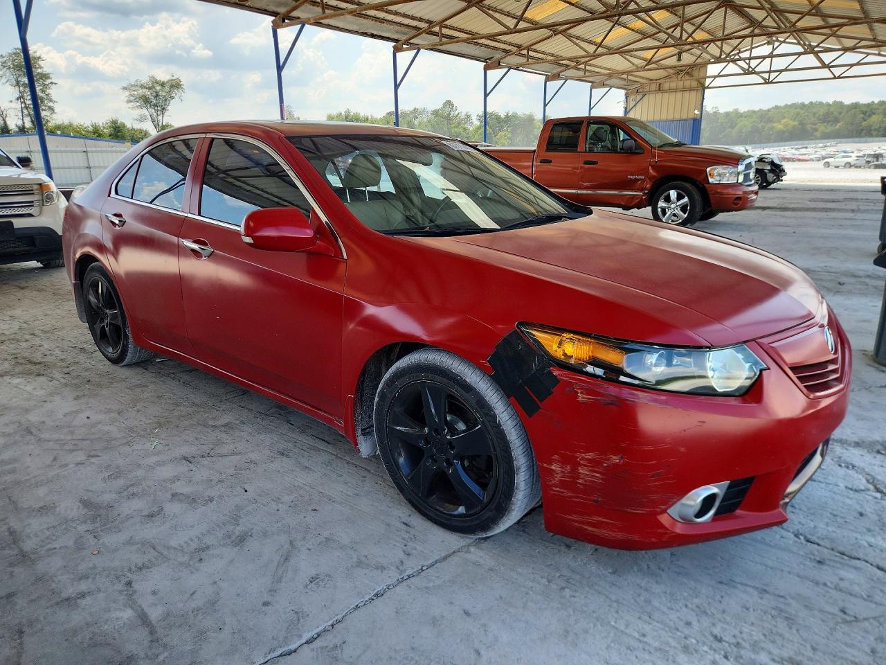 2011 Acura Tsx Red vin: JH4CU2F68BC010297