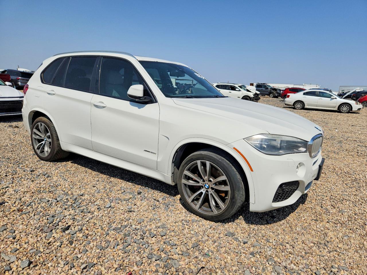 2014 Bmw X5 Xdrive50i White vin: 5UXKR6C55E0J73012