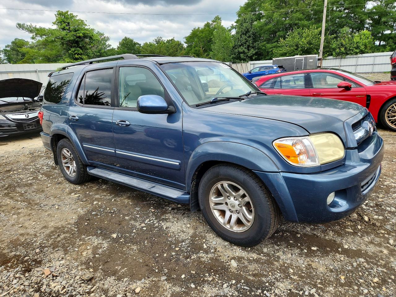 2005 Toyota Sequoia Limited Blue vin: 5TDZT38A55S258452