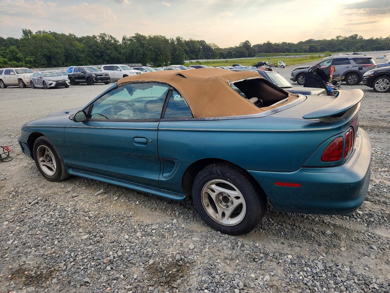 1996 Ford Mustang Green vin: 1FALP4447TF163409