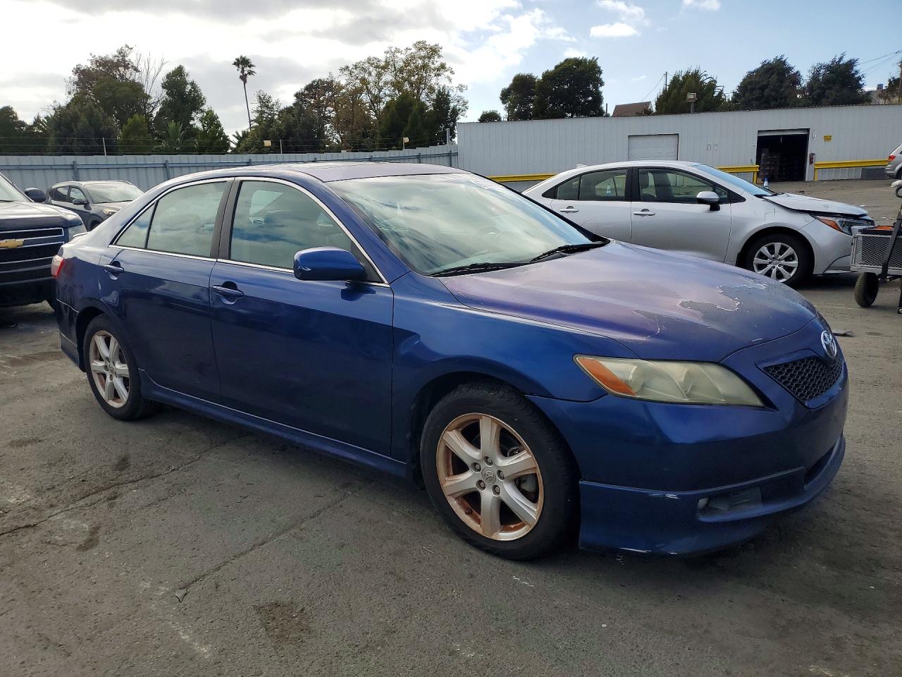 2007 Toyota Camry Se V6 Blue vin: 4T1BK46K67U011893