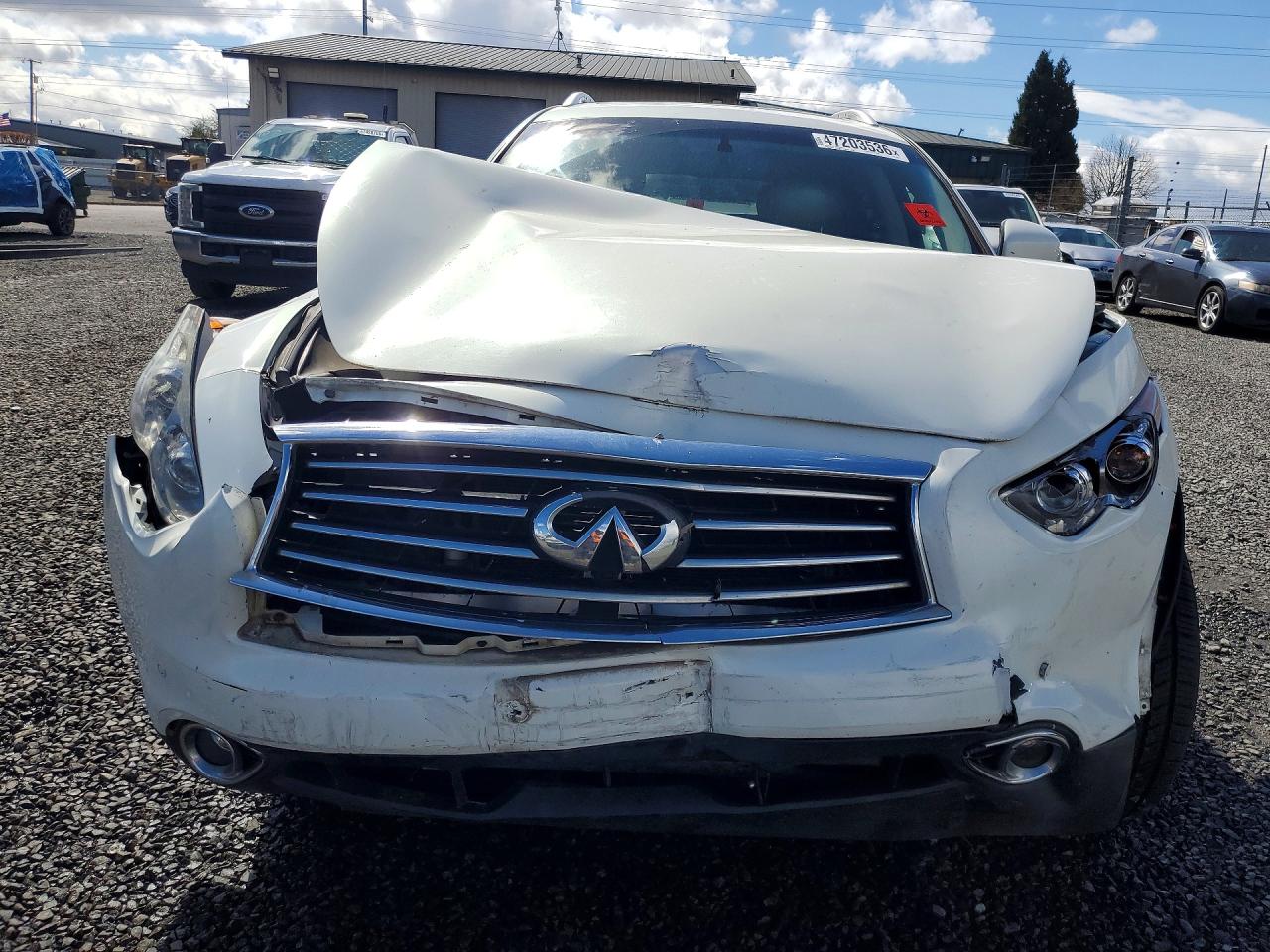 2015 Infiniti Qx70 Base Белый vin: JN8CS1MW6FM482264