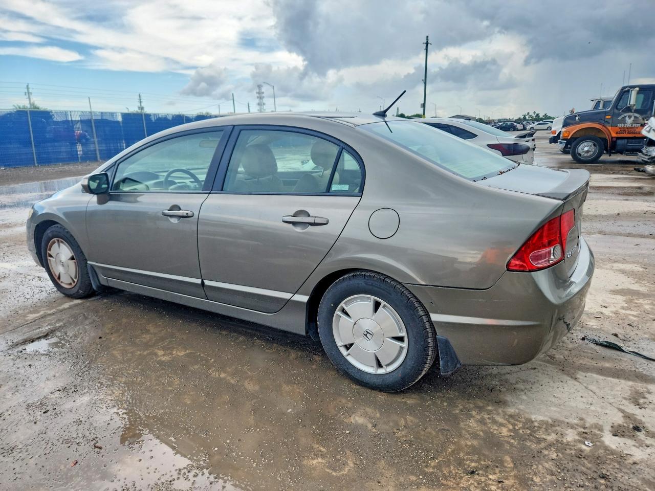 2008 Honda Civic Hybrid Tan vin: JHMFA36208S025254