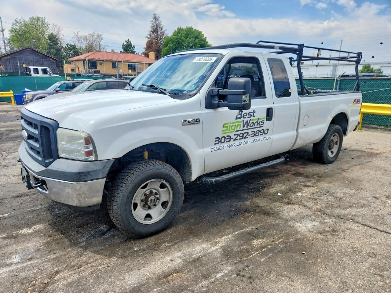 2006 Ford F250 Super Duty White vin: 1FTSX21546ED27927