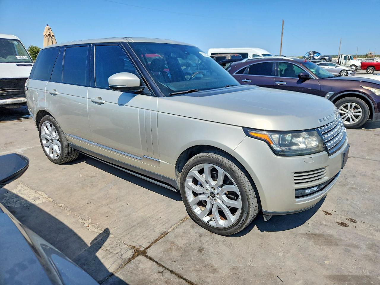 2014 Land Rover Range Rover Supercharged Beige vin: SALGS2EF8EA130569