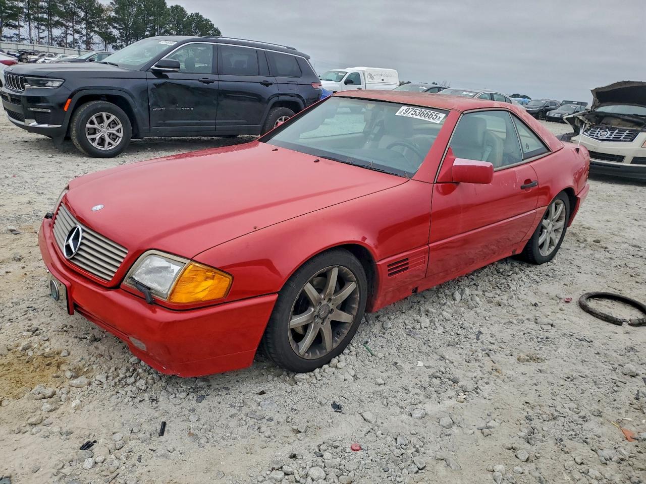 1991 Mercedes-benz 300 Sl Red vin: WDBFA61E9MF019572