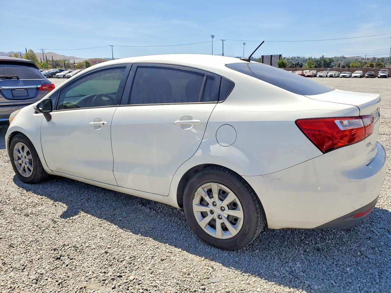 2015 Kia Rio Lx White vin: KNADM4A37F6468980