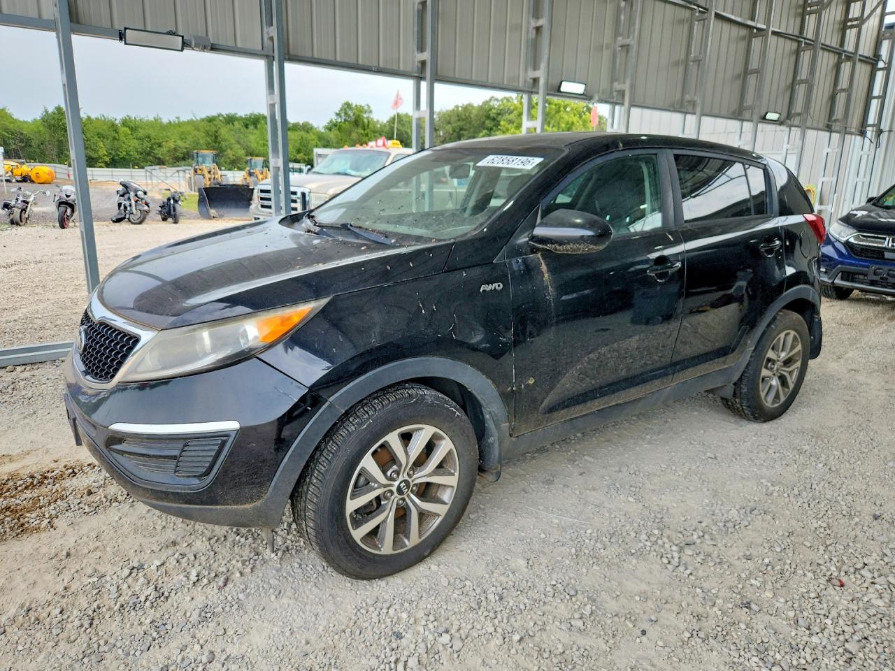 2014 Kia Sportage Lx Black vin: KNDPBCAC0E7642624