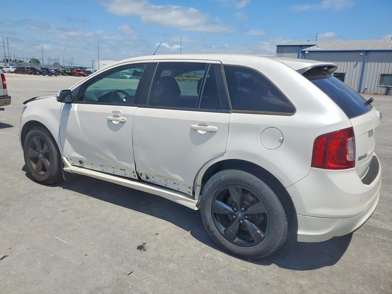 2013 Ford Edge Sport White vin: 2FMDK4AK8DBC77997