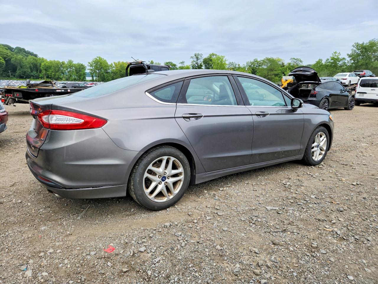 2013 Ford Fusion Se Gray vin: 3FA6P0H74DR173636