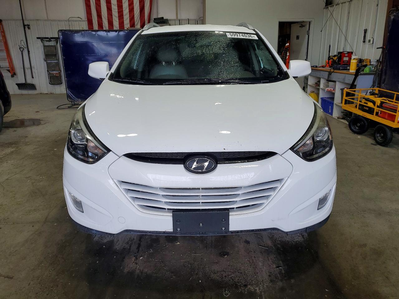 2014 Hyundai Tucson Se White vin: KM8JUCAG0EU847635
