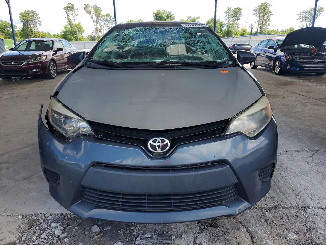 2015 Toyota Corolla L Gray vin: 2T1BURHE9FC417035