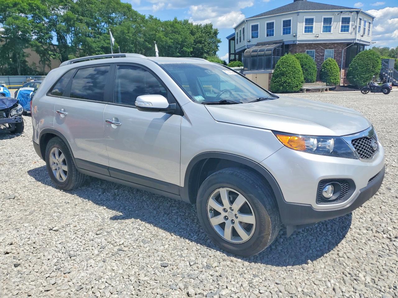 2013 Kia Sorento Lx Silver vin: 5XYKT4A6XDG322252