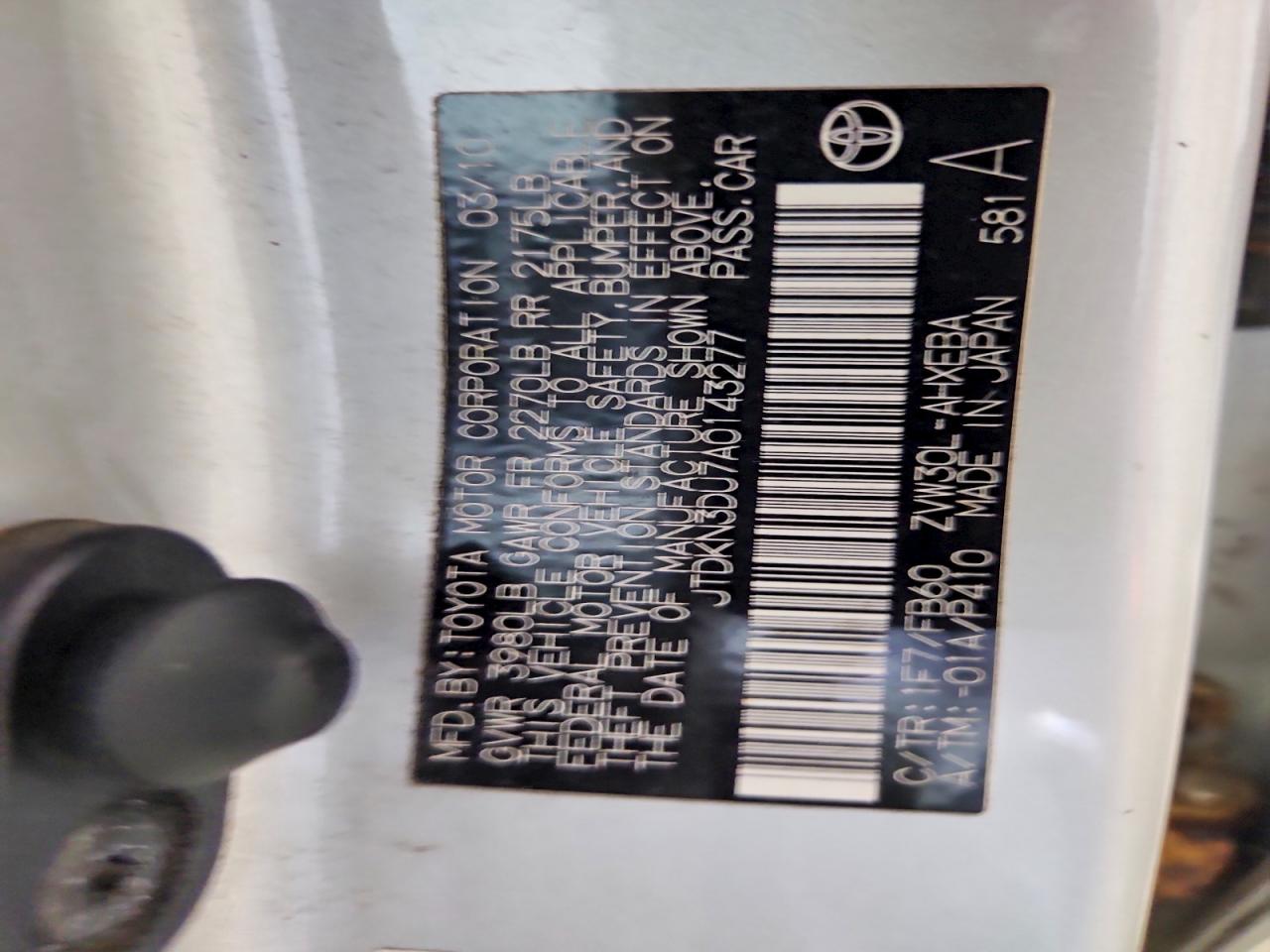 2010 Toyota Prius Ii Silver vin: JTDKN3DU7A0143277