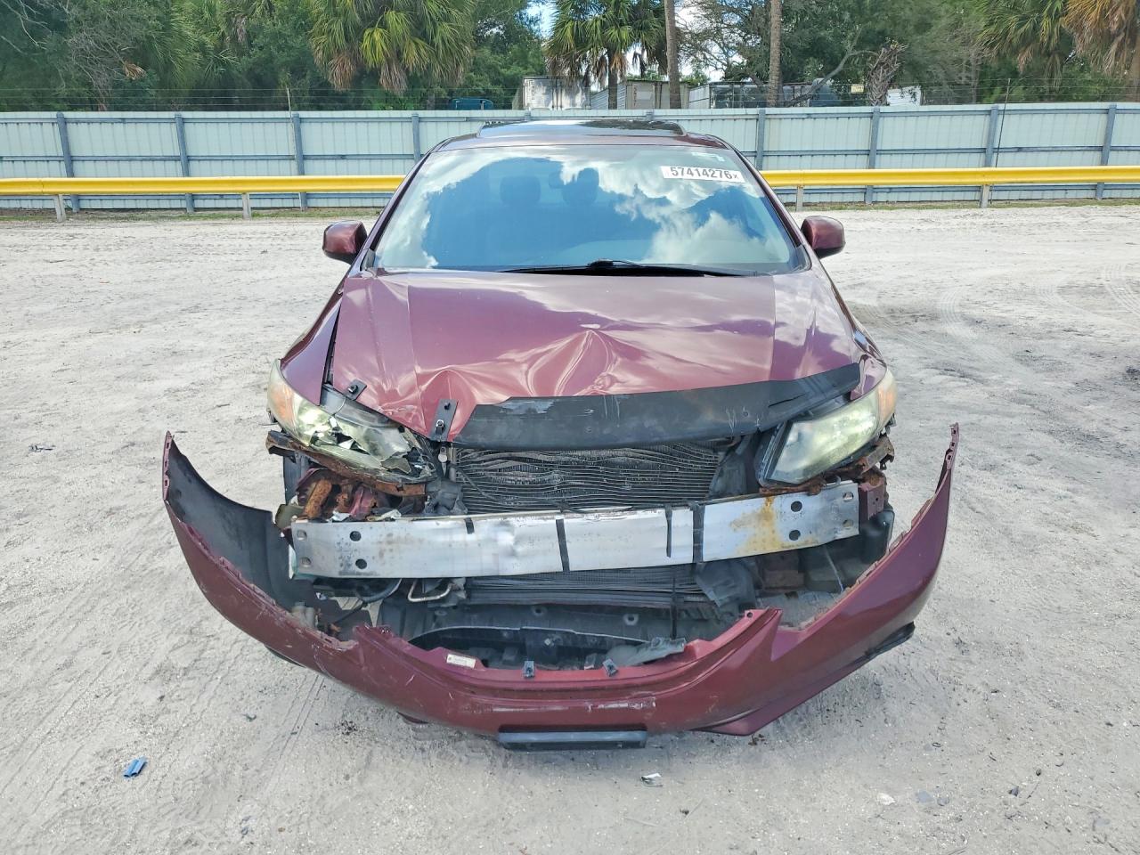 2013 Honda Civic Lx Burgundy vin: 2HGFB2E51DH017154