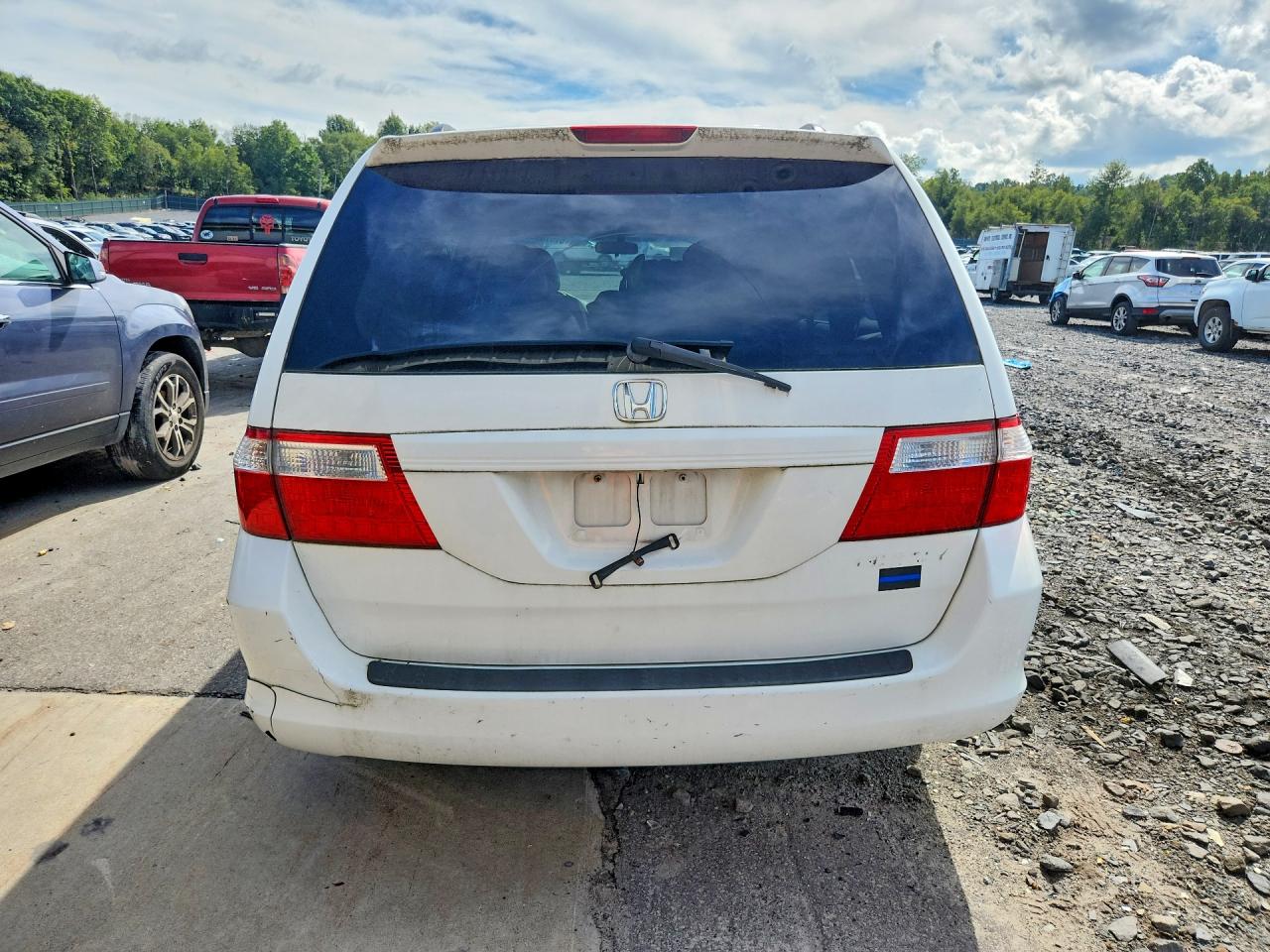 2006 Honda Odyssey Exl White vin: 5FNRL38616B428534