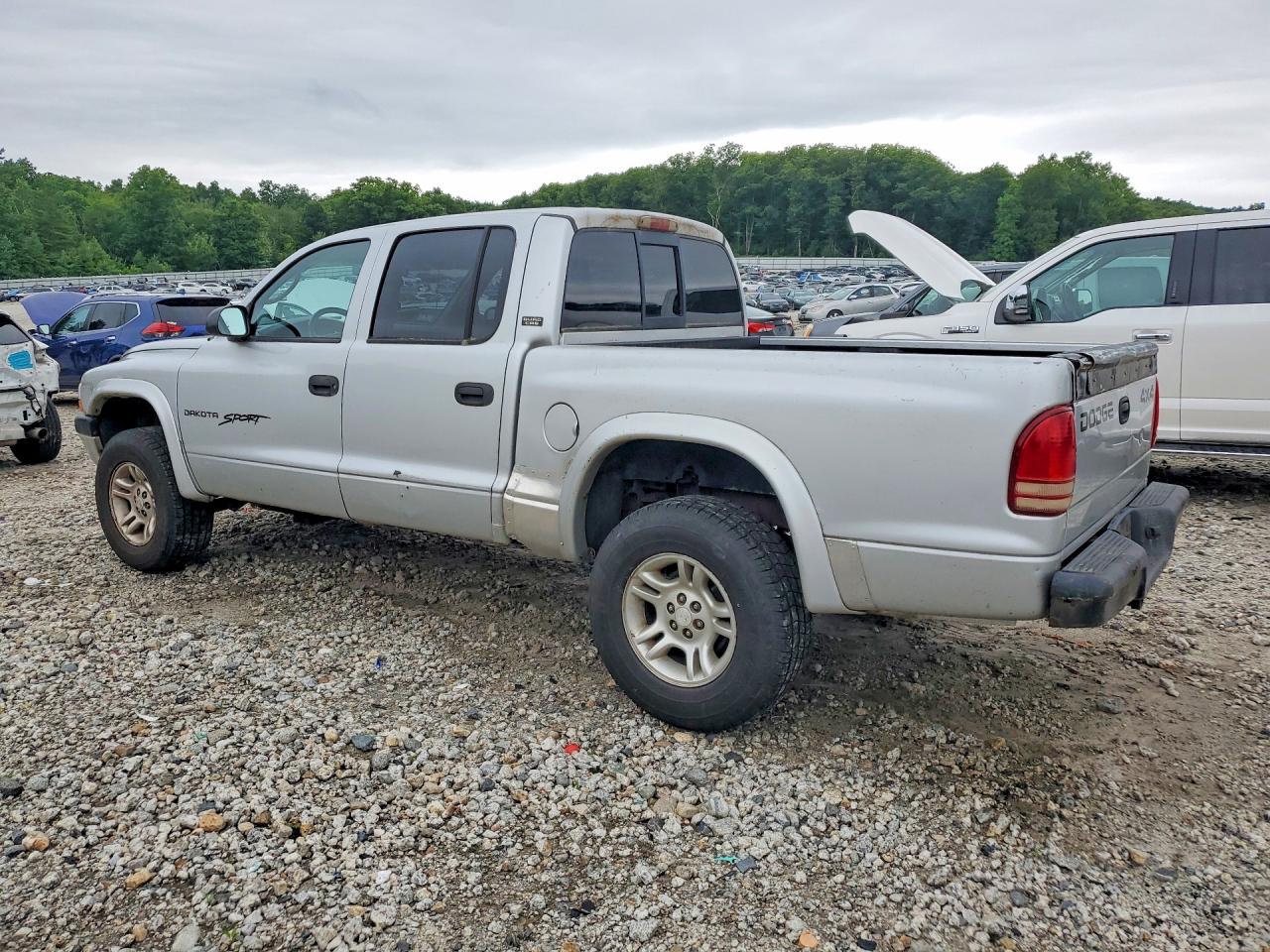 2001 Dodge Dakota Quad Silver vin: 1B7GG2AZ91S135132