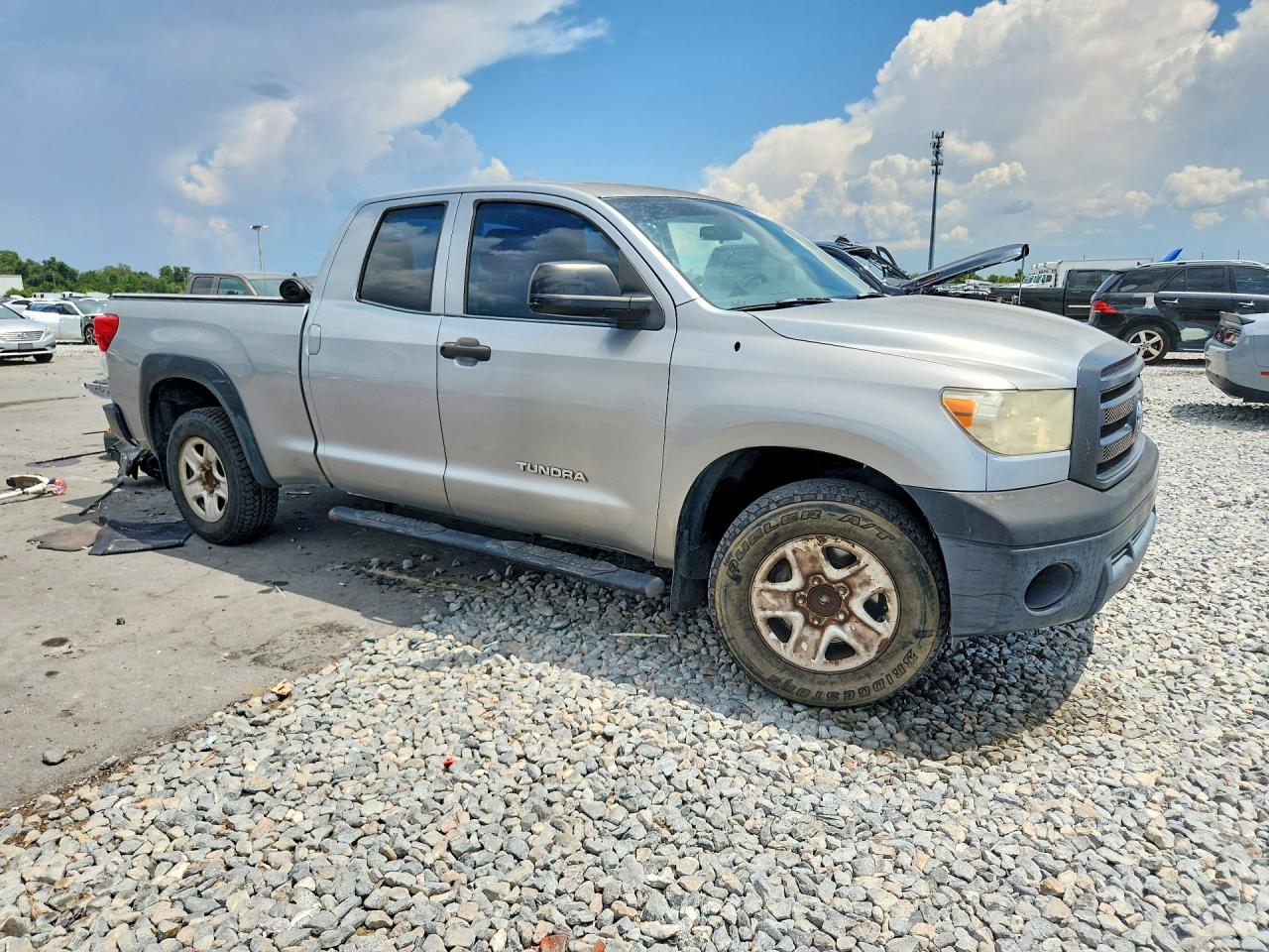 2010 Toyota Tundra Double Cab Sr5 Silver vin: 5TFRU5F10AX023702