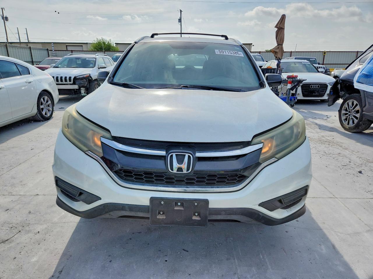 2015 Honda Cr-v Lx White vin: 5J6RM3H36FL027555