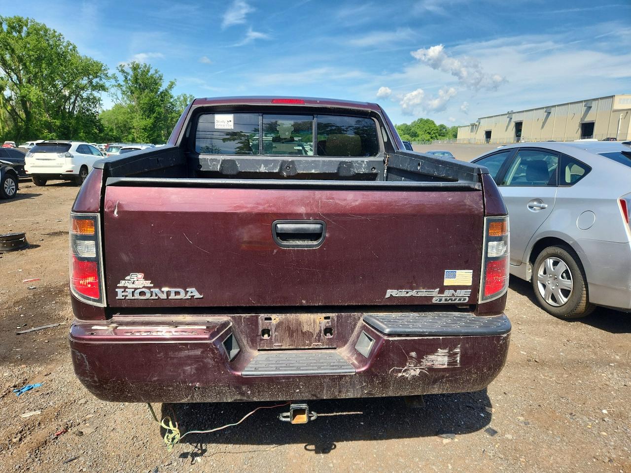 2008 Honda Ridgeline Rt Burgundy vin: 2HJYK16238H518067
