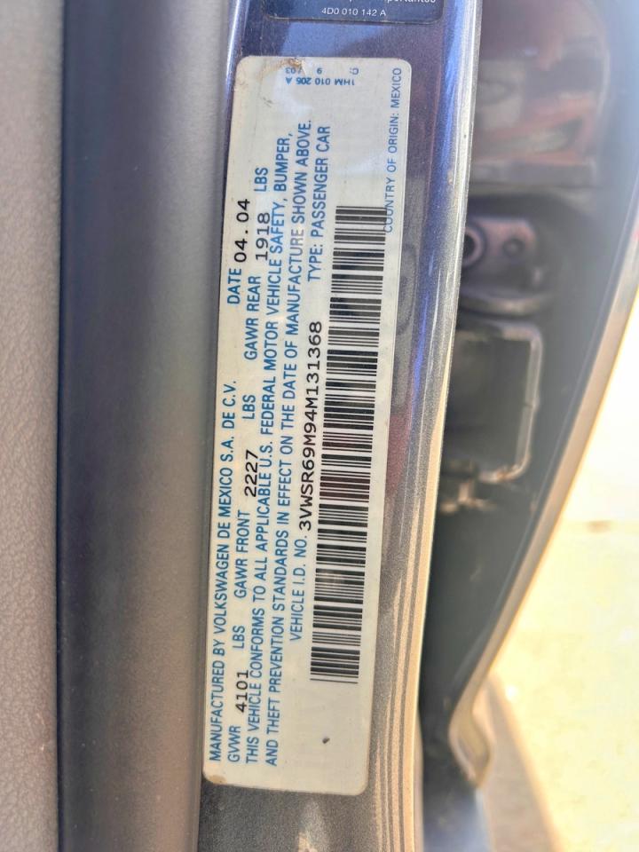 2004 Volkswagen Jetta Gls Tdi Charcoal vin: 3VWSR69M94M131368