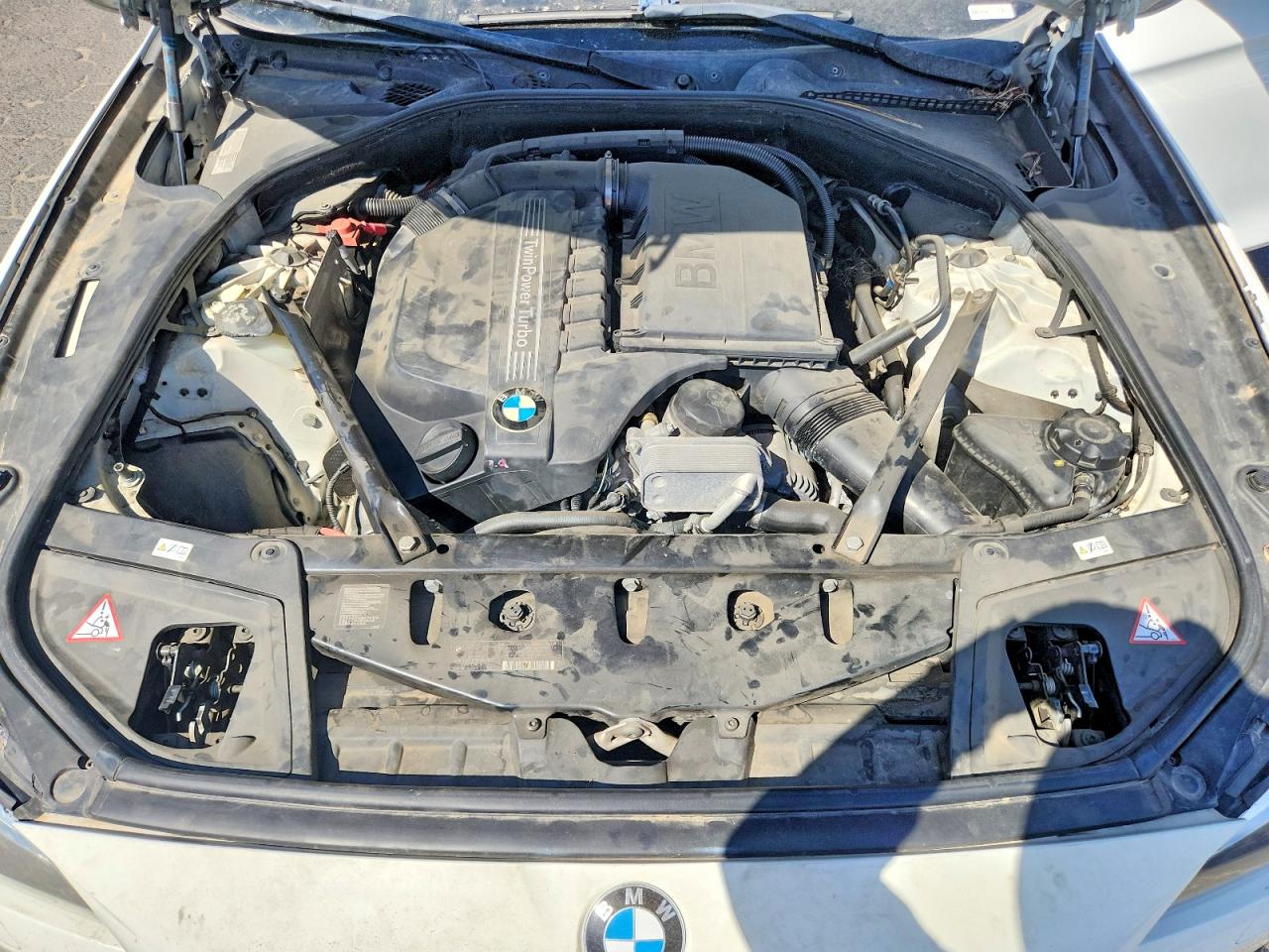 2014 Bmw 535 I White vin: WBA5B1C59ED477312