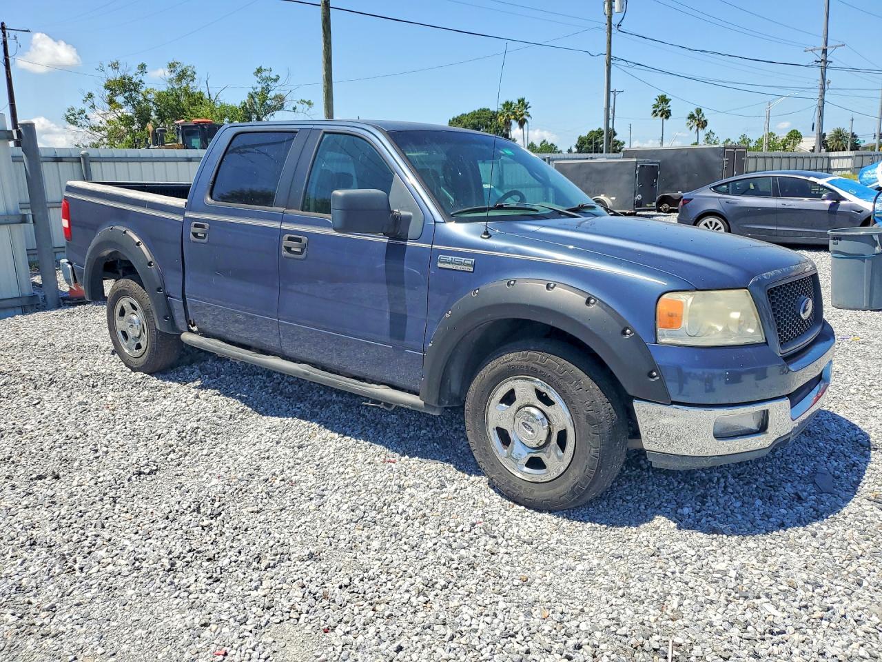 2005 Ford F150 Supercrew Blue vin: 1FTRW12W05FA29774
