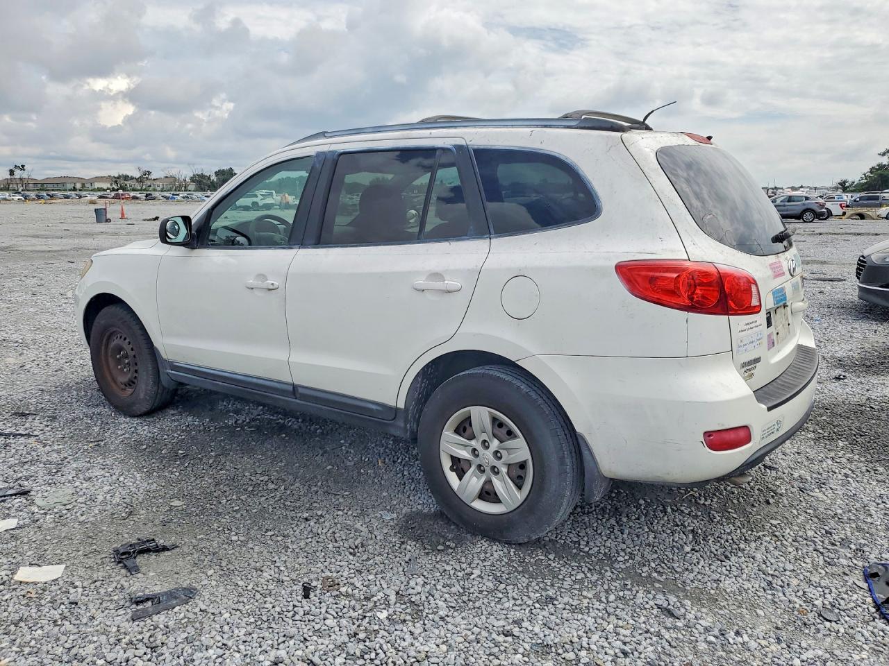 2009 Hyundai Santa Fe Gls White vin: 5NMSG13D79H320535