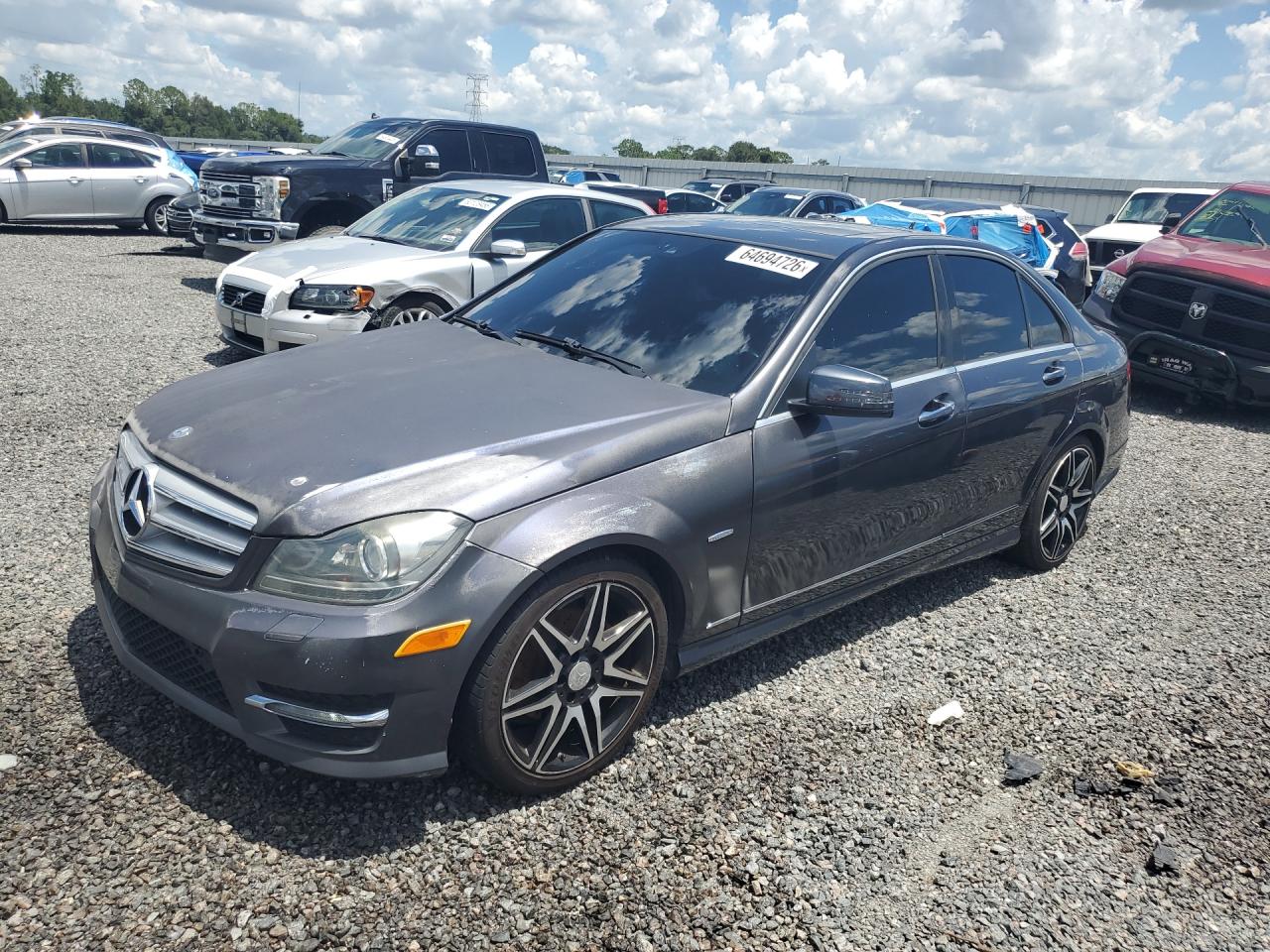 2013 Mercedes-benz C 250 Gray vin: WDDGF4HB5DR270892