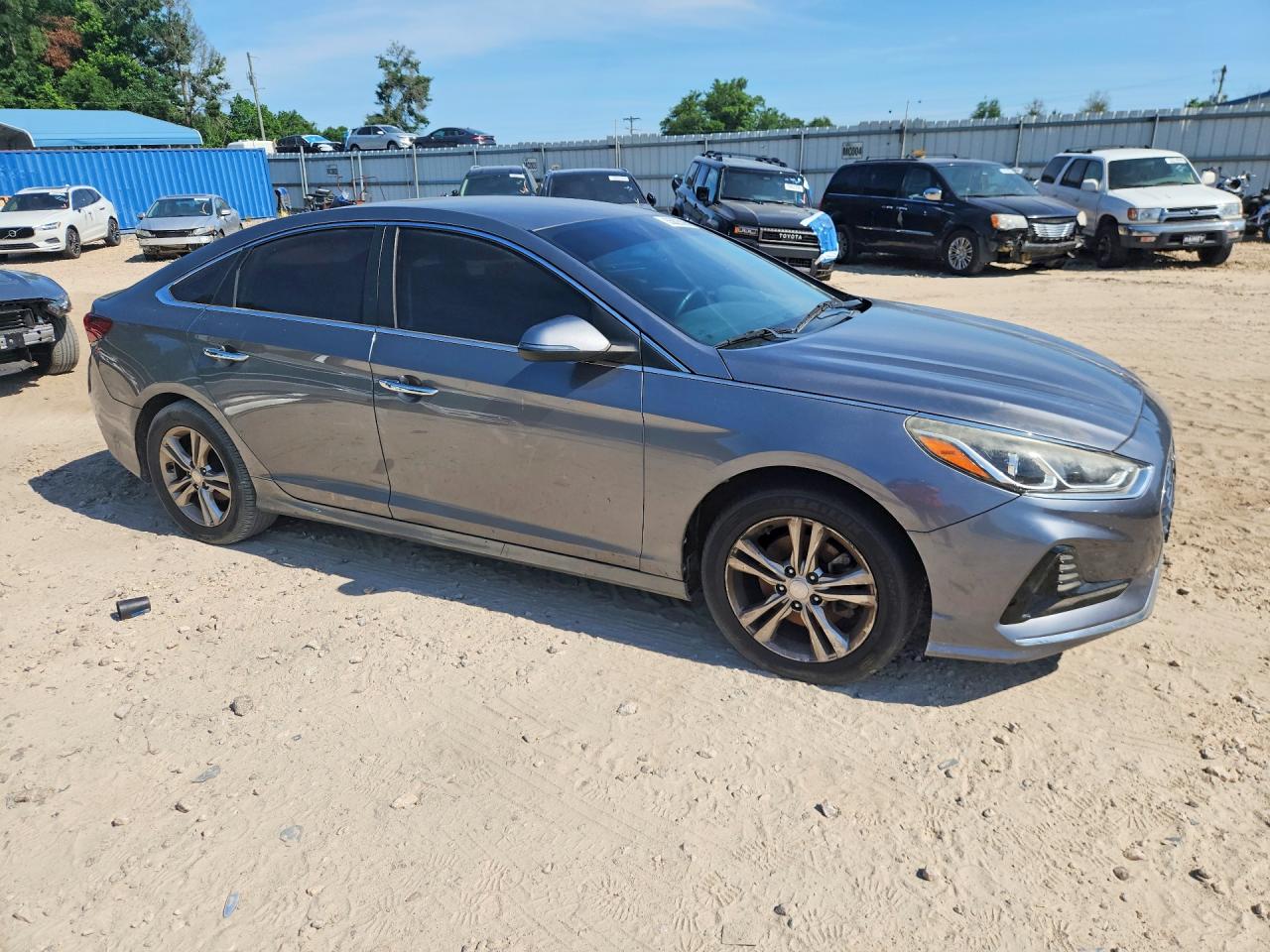 2018 Hyundai Sonata Sel Серый vin: 5NPE34AF5JH624825