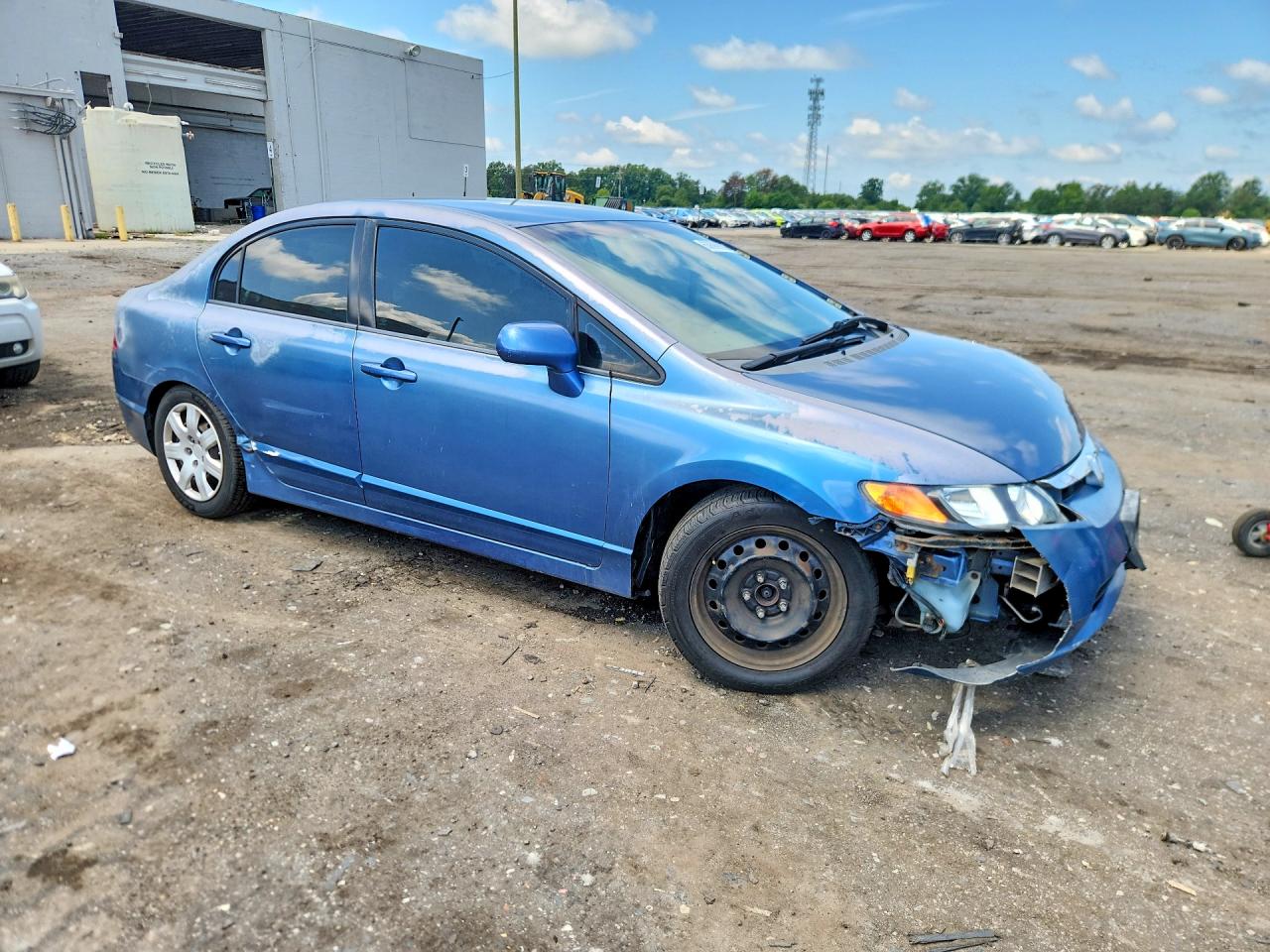 2007 Honda Civic Lx Синий vin: 2HGFA16507H513949