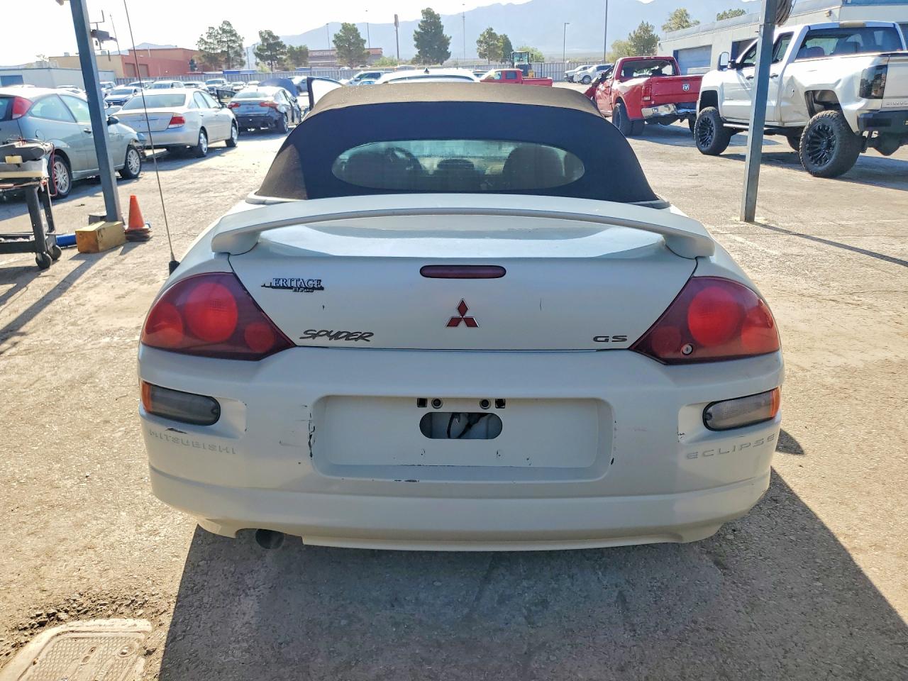 2001 Mitsubishi Eclipse Spyder Gs White vin: 4A3AE35G91E001775