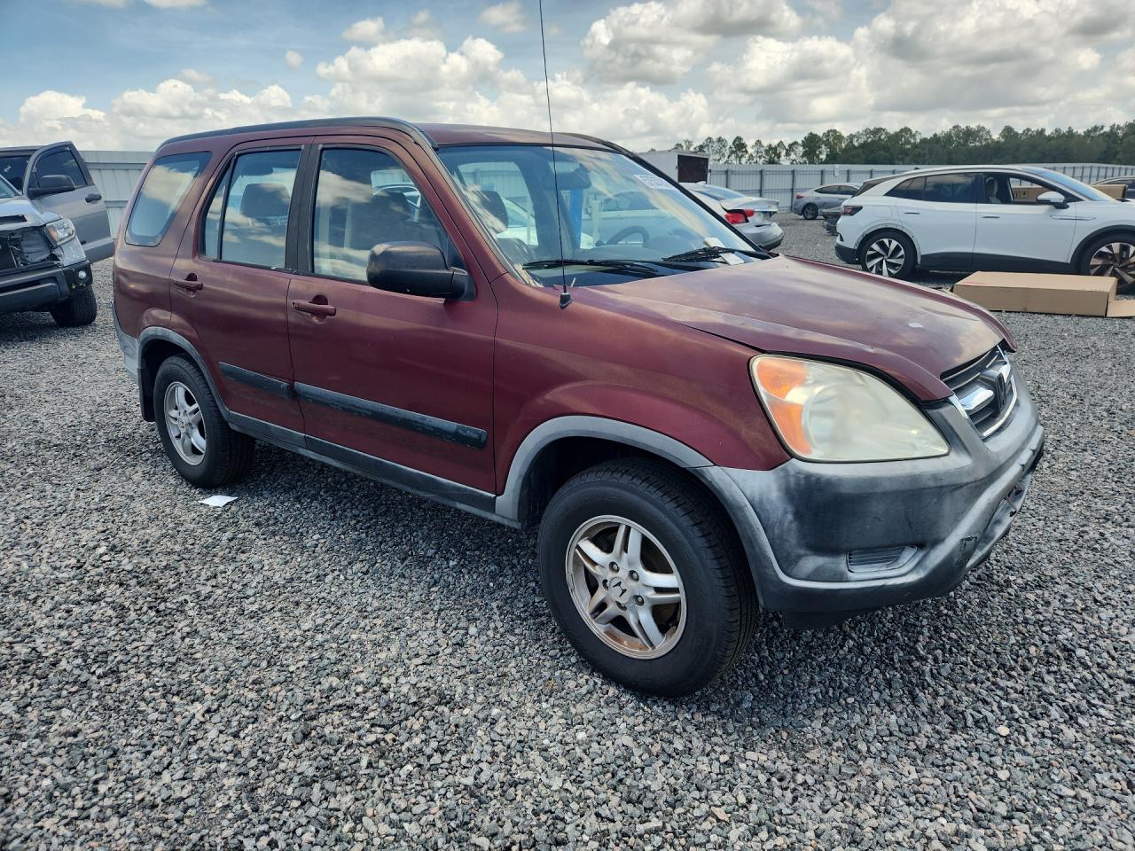 2004 Honda Cr-v Lx Red vin: JHLRD68564C016774