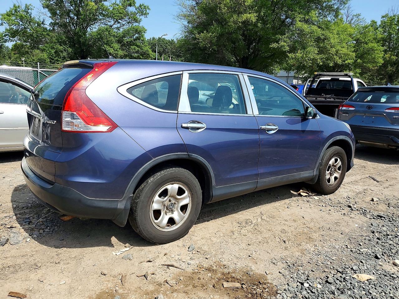 2013 Honda Cr-v Lx Blue vin: 5J6RM4H33DL015575