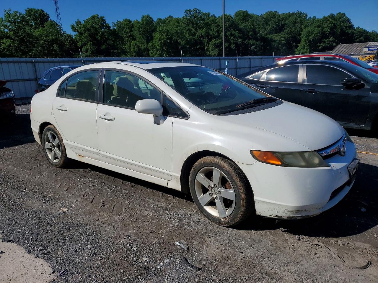 2007 Honda Civic Ex White vin: 1HGFA16867L028213