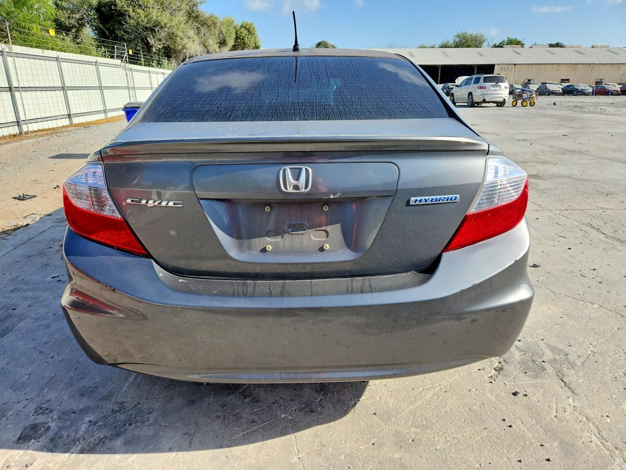 2012 Honda Civic Hybrid Gray vin: JHMFB4F2XCS010692