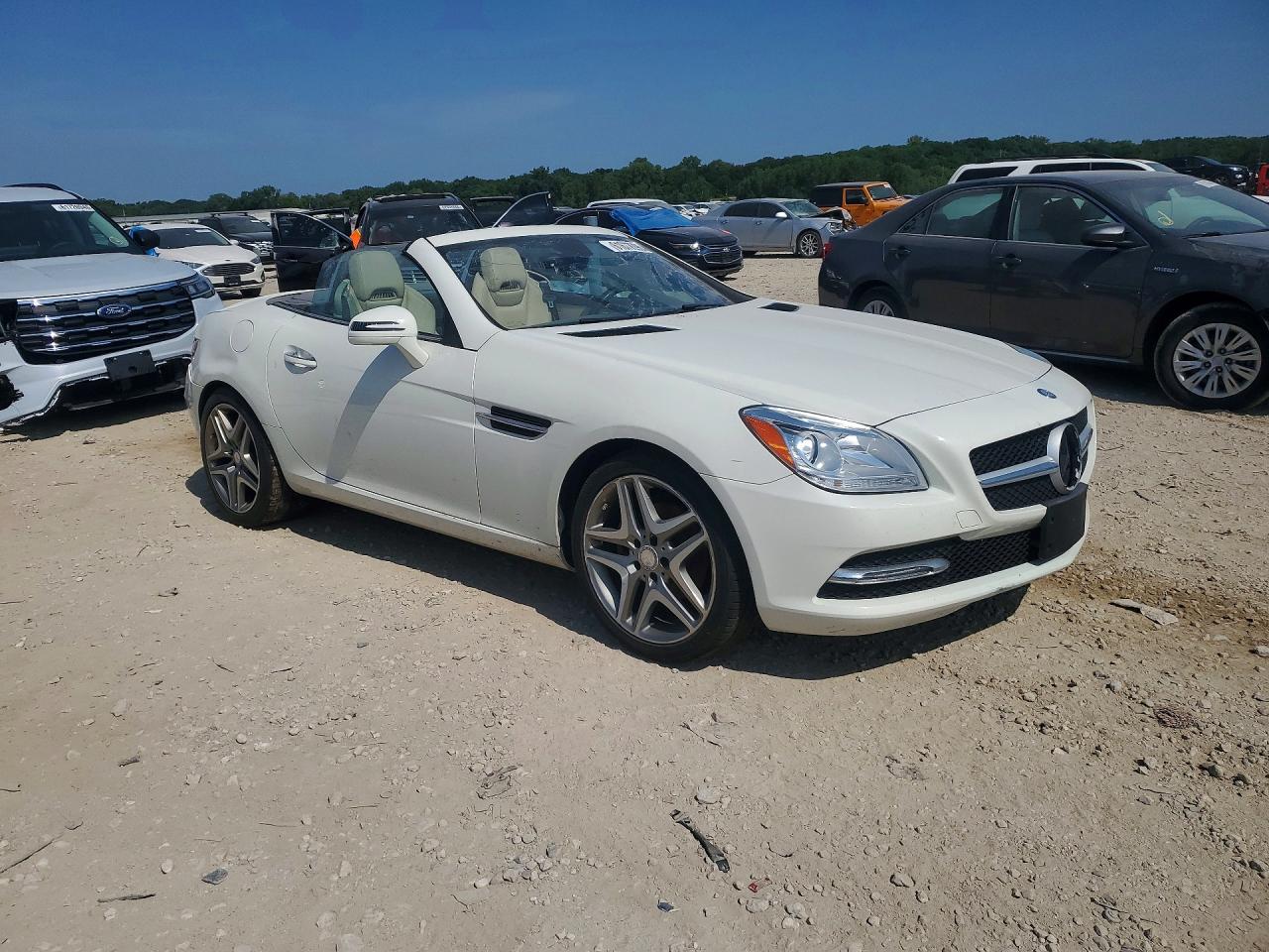2013 Mercedes-benz Slk 250 White vin: WDDPK4HA5DF058238