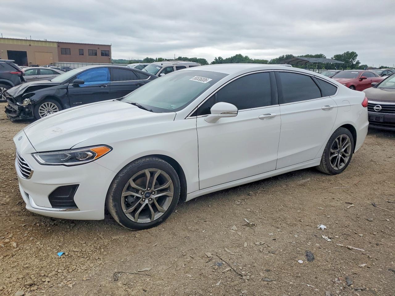 2019 Ford Fusion Sel White vin: 3FA6P0CD8KR265150