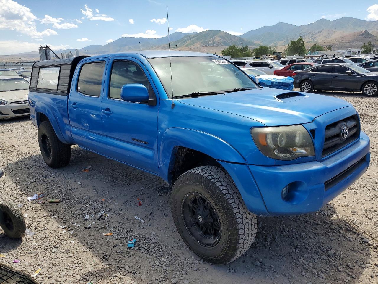 2005 Toyota Tacoma Double Cab Long Bed Blue vin: 5TEMU52N05Z092570