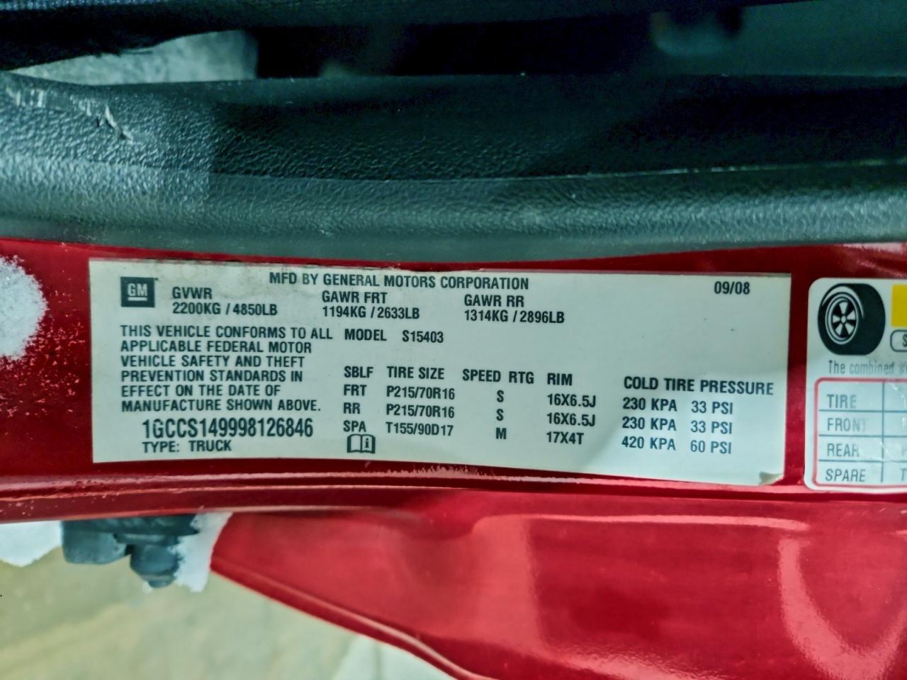 2009 Chevrolet Colorado Красный vin: 1GCCS149998126846