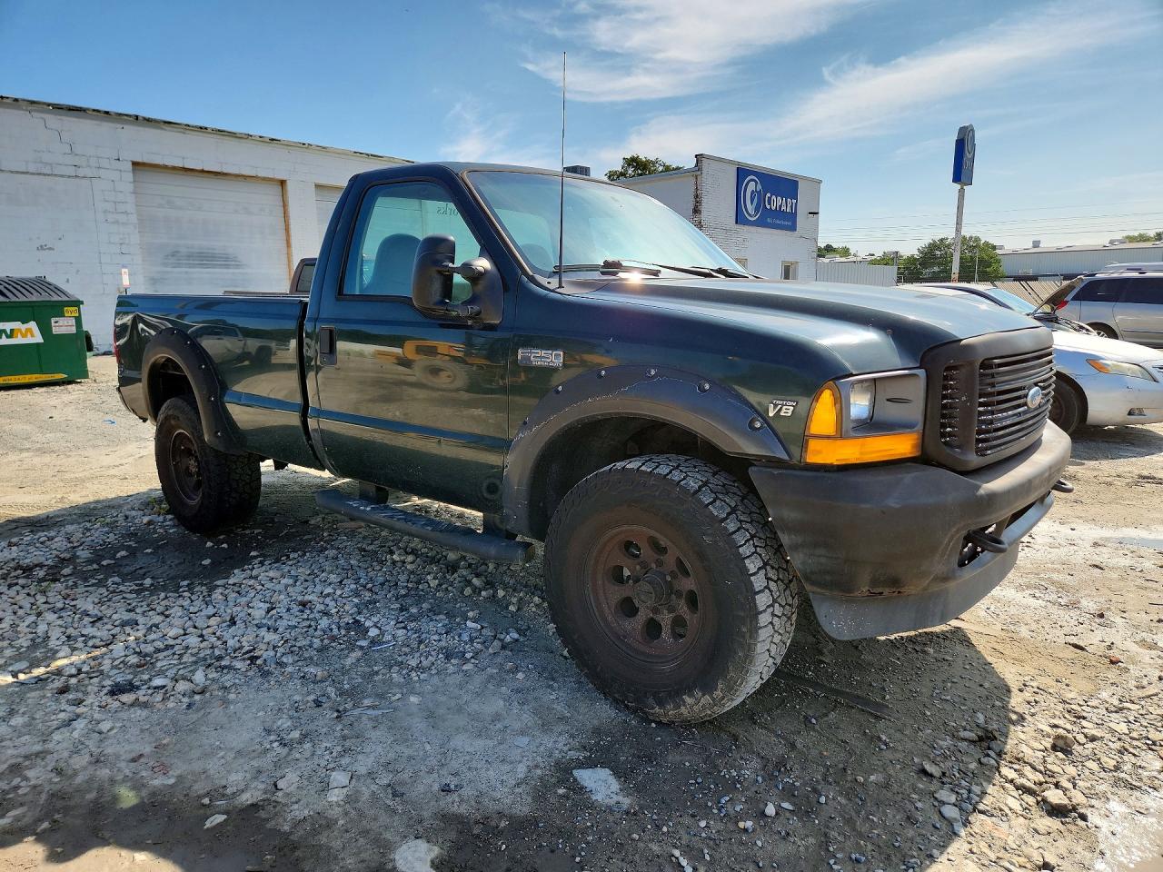 2001 Ford F250 Super Duty Green vin: 1FTNF21L81ED06103