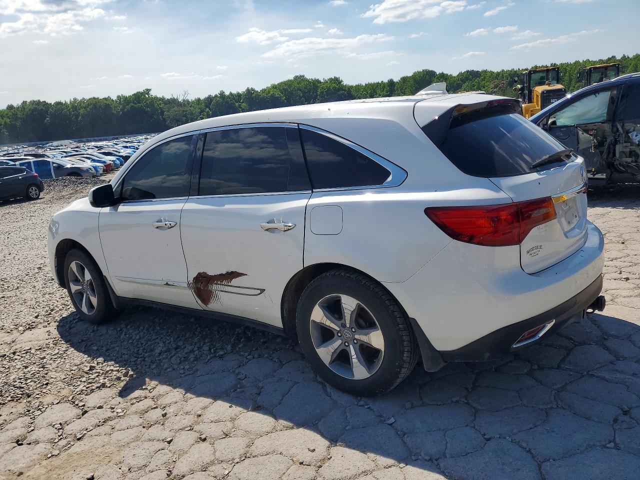 2014 Acura Mdx White vin: 5FRYD3H23EB003626